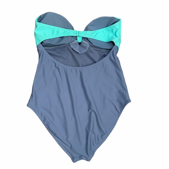 New True Craft One Piece Swimsuit Women’s Size XL X-Large Color Block Strapless - Picture 4 of 7
